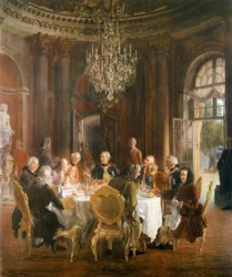 La mesa redonda del rey Federico II en Sanssouci